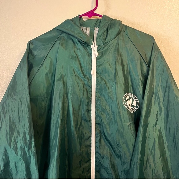 Defenders Of Wildlife Windbreaker Men 2XL Jacket Vent Zip Pocket Collar Green - Picture 2 of 14